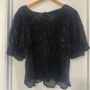 Entro Black Sequin Blouse